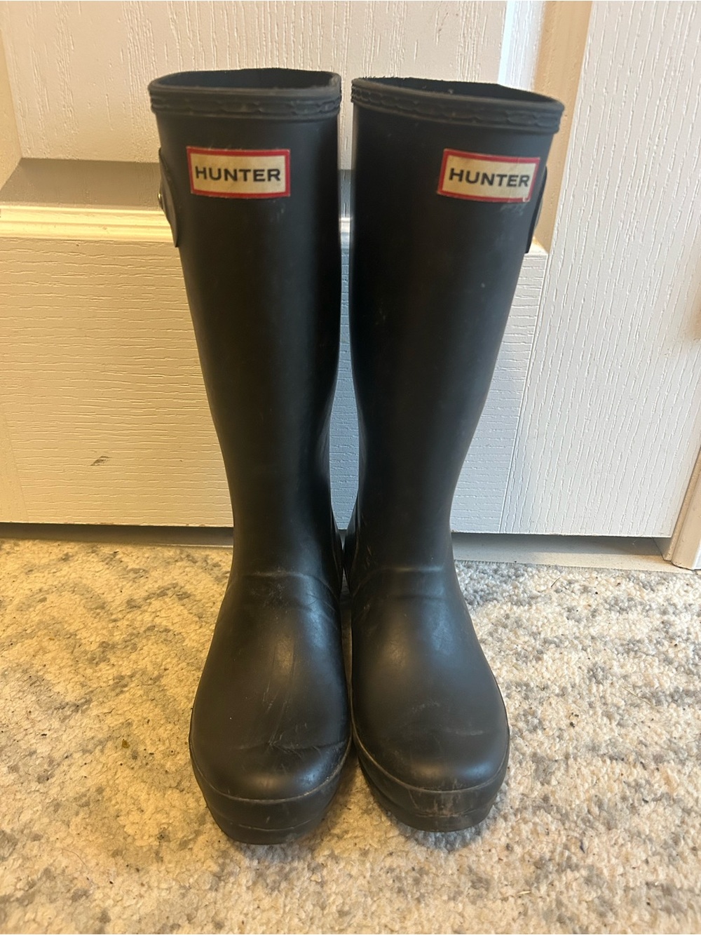 Hunter Kids Black Rain Boots